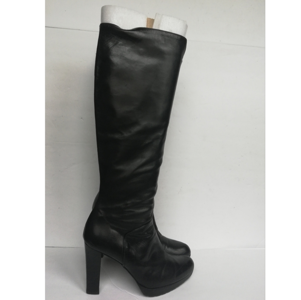 Stuart Weitzman Platform To The Knee Leather Boots - image 4